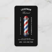 Classic Barber Pole Rood Wit Blauw Loyaliteit Kaar Visitekaartje (Voorkant)