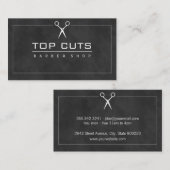 Classic Barber Shop Slanke achtergrond Visitekaartje (Voorkant / Achterkant)