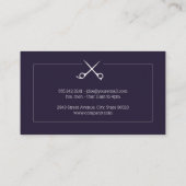 Classic | Barberwinkel | Lederbekleding | Barber Visitekaartje (Achterkant)