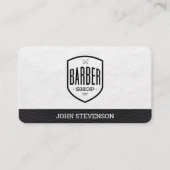 Classic | Barberwinkel | Lederbekleding Visitekaartje (Voorkant)