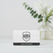 Classic | Barberwinkel | Lederbekleding Visitekaartje (Staand voorkant)