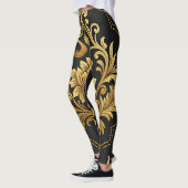 Classic Baroque Ornamental Gold  Luxury  Leggings (Links)