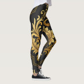 Classic Baroque Ornamental Gold  Luxury  Leggings (Rechts)