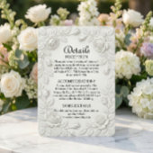 Classic Baroque Ornate Scrollwork Ivory Informatiekaartje