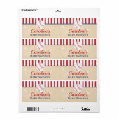 Classic Baseball Baby shower Favor Label (Full Sheet)