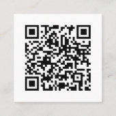 Classic Basic Professional Bedrijf Logo QR Code Vierkante Visitekaartje (Achterkant)