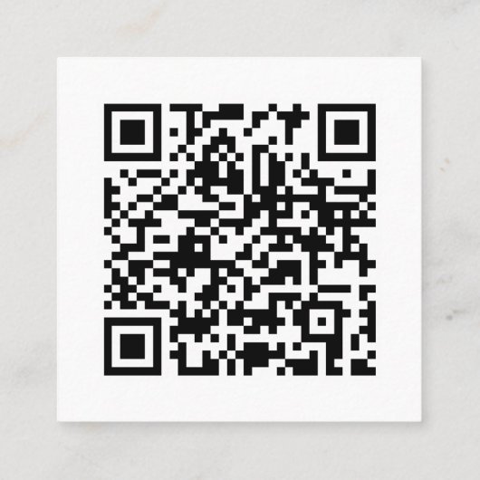 Classic Basic Professional Bedrijf Logo QR Code Vierkante Visitekaartje (Achterkant)