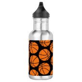 Classic Basketball Pattern on Black Waterfles (Rechts)