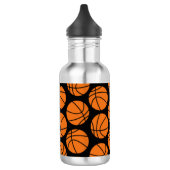 Classic Basketball Pattern on Black Waterfles (Links)