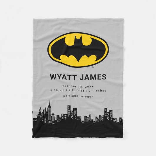 Classic Batman-symbool | Nieuwe babygeboortelastje Fleece Deken (Voorkant)