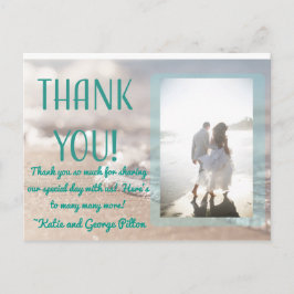 Classic Beach Wedding Dank u Briefkaart