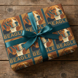 Classic Beagle Portret Retro Stijl Cadeaupapier