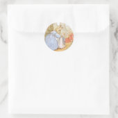 Classic Beatrix Potter Schattige Konijntje Ronde Sticker (Tas)