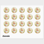 Classic Beatrix Potter Schattige Konijntje Ronde Sticker (Vel)
