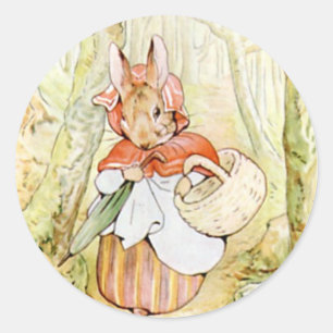Classic Beatrix Potter Schattige Konijntje Ronde Sticker