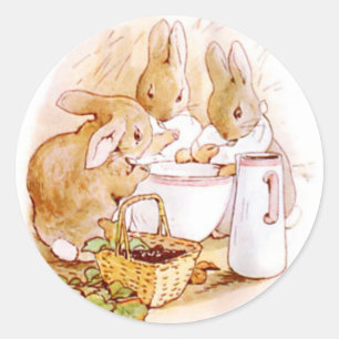 Classic Beatrix Potter Schattige Konijntje Ronde Sticker