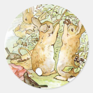 Classic Beatrix Potter Schattige Konijntje Ronde Sticker