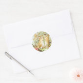 Classic Beatrix Potter Schattige Konijntje Ronde Sticker (Envelop)