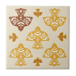 Classic beautiful birds Italian folk art kraft Tegeltje