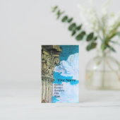 CLASSIC BEAUTY ANTIEK COLUMN Archeoloog Blauw Visitekaartje (Staand voorkant)