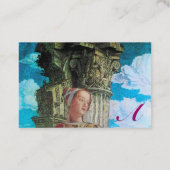 CLASSIC BEAUTY ANTIEK COLUMN MONOGRAM Blue Black Visitekaartje (Achterkant)