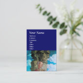 CLASSIC BEAUTY MONOGRAM antiek helder blauw Visitekaartje (Staand voorkant)