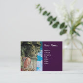 CLASSIC BEAUTY MONOGRAM antiek helderblauw paars Visitekaartje (Staand voorkant)