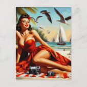 Classic  Beauty Pinup Briefkaart (Voorkant)