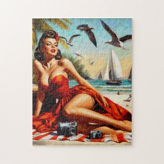 Classic  Beauty Pinup Legpuzzel (Verticaal)