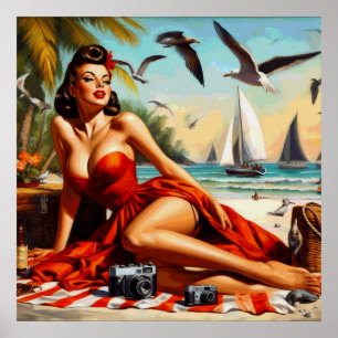 Classic  Beauty Pinup Poster