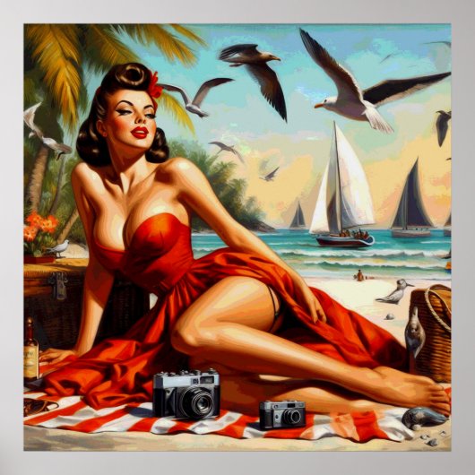 Classic Beauty Pinup Poster (Voorkant)