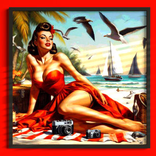 Classic  Beauty Pinup Poster
