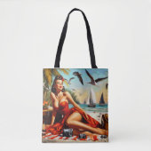 Classic Beauty Pinup Tote Bag (Voorkant)