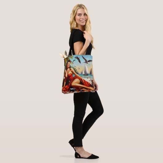 Classic  Beauty Pinup Tote Bag (Op model)
