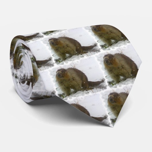 Classic Beavers Mannen Necktie Stropdas (Opgerold)