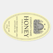 Classic Bee Hive Honing Product Label Sticker (Voorkant)