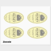 Classic Bee Hive Honing Product Label Sticker (Vel)