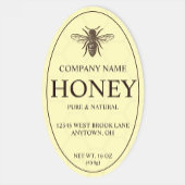 Classic Bee Honey Product Label Sticker