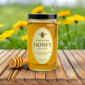 Classic Bee Honey Product Label Sticker