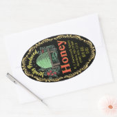 Classic Beehive Local Honey Jar Ovale Sticker (Envelop)
