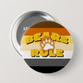 Classic Beer Pride Flag Beren Rule Beer Paw Ronde Button 7,6 Cm (Voorkant /achterkant)