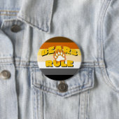 Classic Beer Pride Flag Beren Rule Beer Paw Ronde Button 7,6 Cm (In situ)