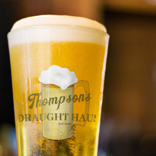 Classic Beer Retro gepersonaliseerd Glas