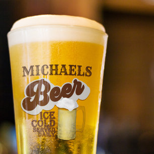 Classic Beer Retro Gepersonaliseerd Glas