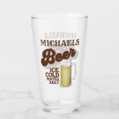 Classic Beer Retro Gepersonaliseerd Glas (Voorkant)