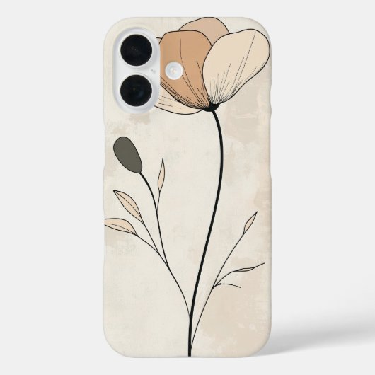 Classic Beige Bud Case-Mate iPhone Case (Achterkant)