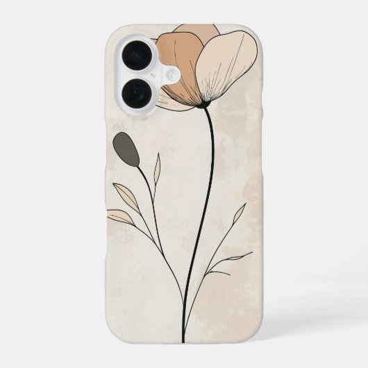 Classic Beige Bud iPhone 16 Hoesje (Achterkant)