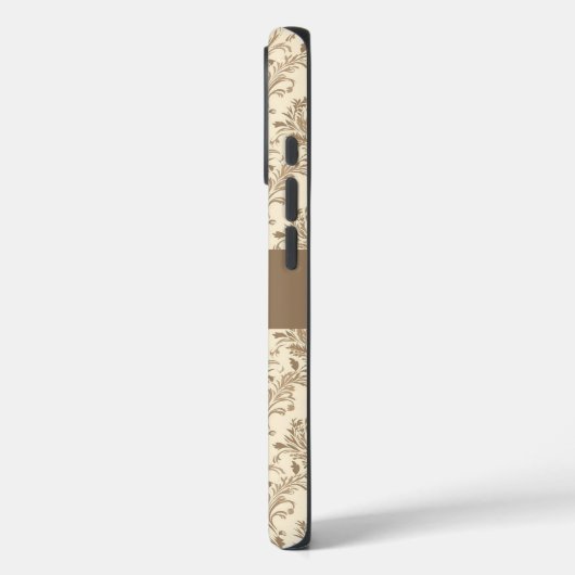 Classic Beige Damask Case-Mate iPhone Case (Achterkant / Links)