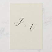 Classic Beige Elegant Invitation Kaart (Achterkant)