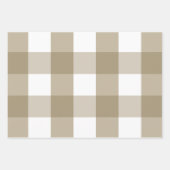 Classic Beige en White Buffalo Check Inpakpapier Vel (Voorkant)